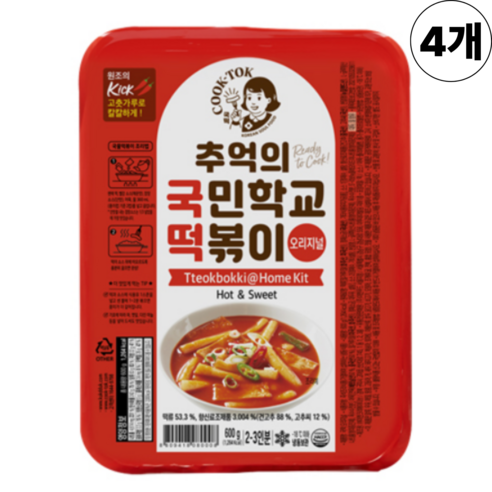 추억의국민학교떡볶이 추억의 국민학교 떡볶이 오리지널x4개
