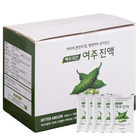 시골장터 여주즙 백두대간 여주진액 100ml 여주추출액 여주차
