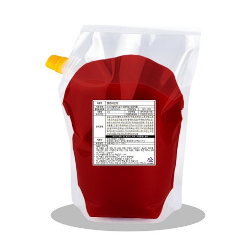 [산들푸드] 업소용 대용량 쫄면 소스 만능 비빔 양념장 1kg (식당용), 1개, 1L