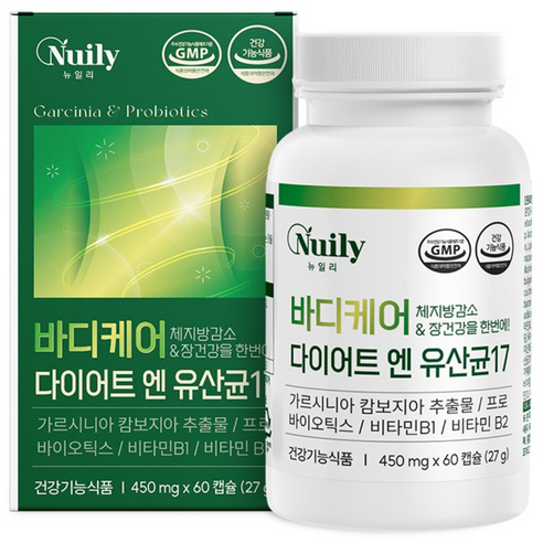 뉴일리 바디케어다이어트엔유산균17 450mgx60캡슐