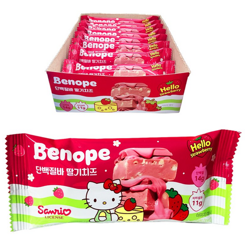 베노프 단백질바 딸기치즈, 90개, 50g