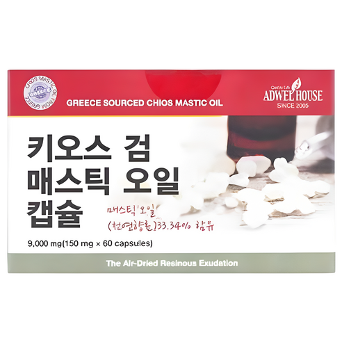애드웰하우스 키오스 검 매스틱 오일 캡슐 150mg 60캡슐