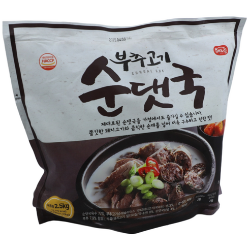 <식자재랜드>코스트코 부추고기 순댓국2530g 즉석국밥, 2.65kg, 1개