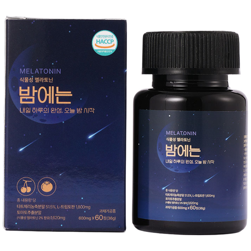 식물성 멜라토닌 밤에는 숙면 꿀잠 멜라코펜, 10개, 60정