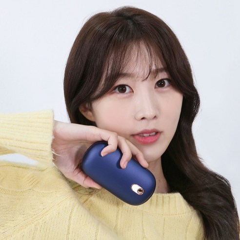 디큐브 히트젬 휴대용 충전식 손난로 핫팩 보조배터리 10000mAh 손난로보조배터리 전기손난로, 네이비