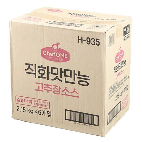 쉐프원 직화맛만능 고추장소스 업소용 대용량 비법소스, 6개, 2.15kg