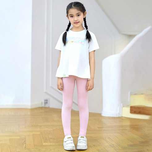 캐보트 아동 여름레깅스 9부 1+1 시원한 쿨 모달 데일리 기본 여아바지