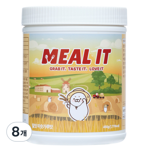 밀잇 식사대용 단백질 쉐이크 미숫가루맛, 450g, 8개
