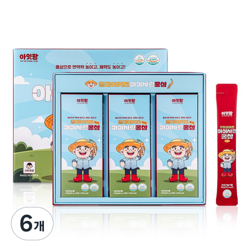 아잇팜 어린이 홍삼스틱 6년근 키즈홍삼 어린이홍삼 30포