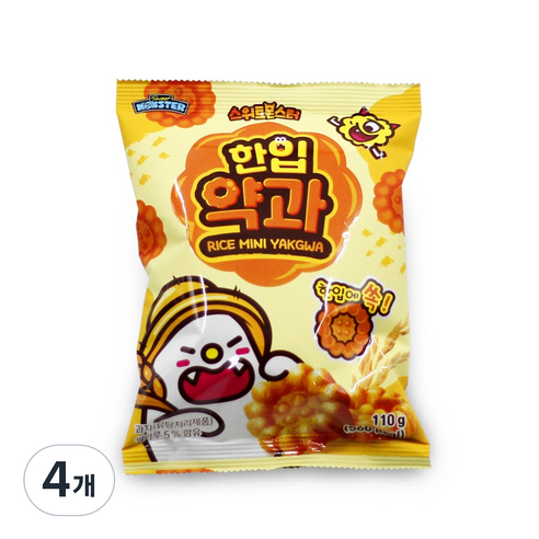 스위트몬스터 한입 미니 쌀약과 전통 간식, 4개, 110g