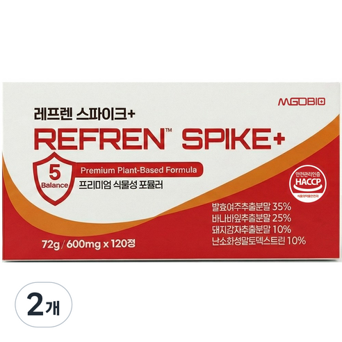 레프렌 스파이크 프리미엄 600mg 발효여주 바나바잎 돼지감자 추출물 대용량