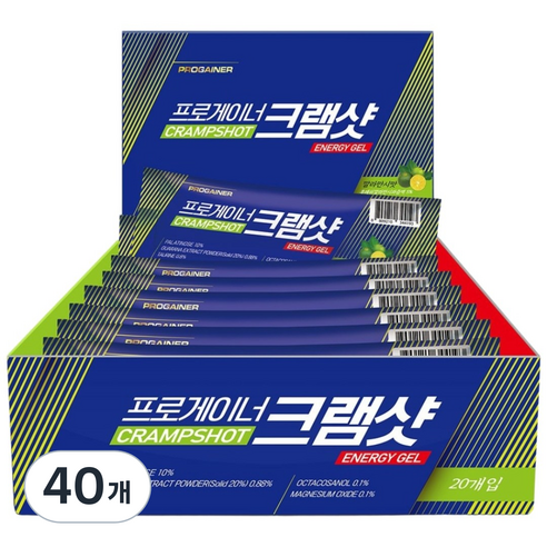 프로게이너 크램샷 깔라만시맛 파워젤 근육 긴장 쥐 완화 라이딩 러닝 마라톤 등산 에너지젤