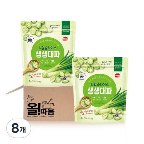 해표 리얼슬라이스 생생대파, 20g, 8개