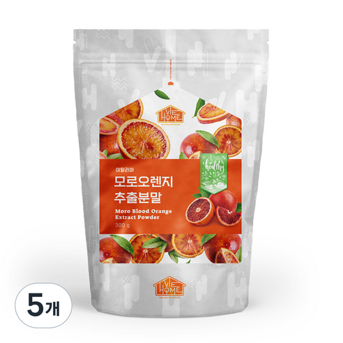 건강한우리집비옴 이탈리아 모로오렌지 추출분말, 5개, 300g