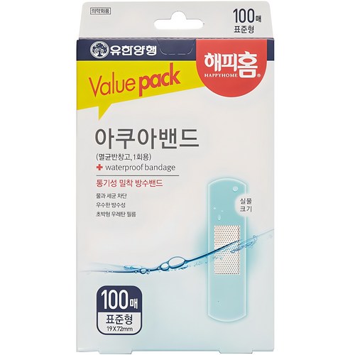 해피홈 아쿠아밴드 표준형, 100개입, 1개