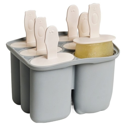 파스텔톤 국산 실리콘 6구 아이스크림 틀, 그레이, 1개