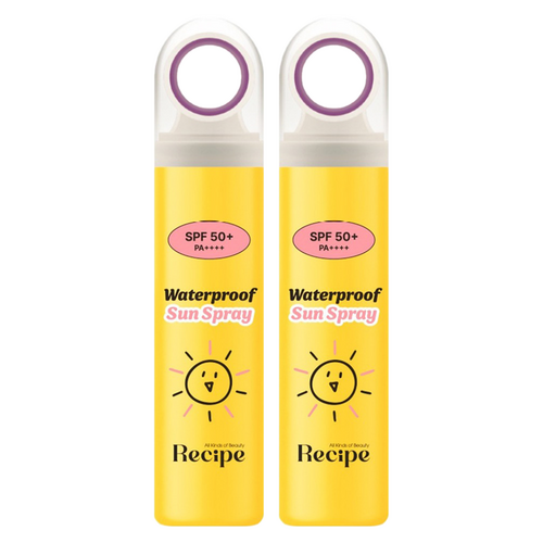 레시피 워터프루프 선스프레이 SPF50+ PA++++, 2개, 80ml