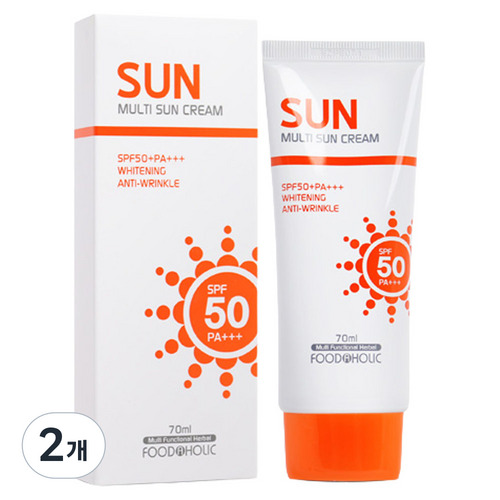 푸드어홀릭 멀티 선 크림 SPF50 PA+++, 2개, 70ml