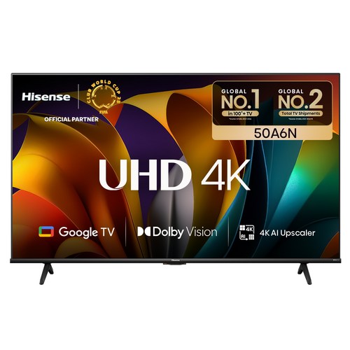 HISENSE 4K UHD LED 스마트TV 50A6N, 127cm(50인치), 스탠드형, 고객직접설치