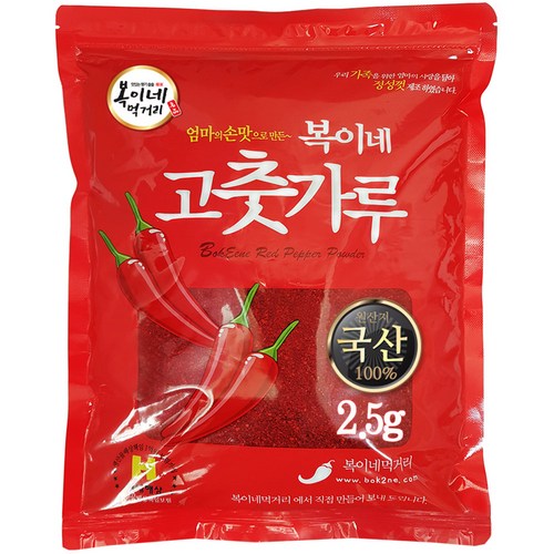 국산 햇고추가루 보통맛 김치/김장용, 2.5kg, 1개