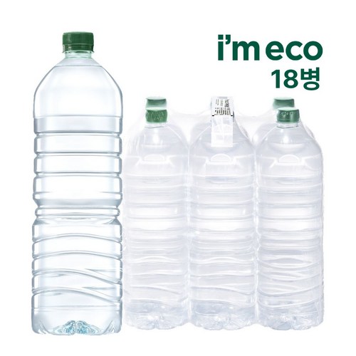 아임에코 가벼운샘 무라벨 생수 2L x 18병, 18개, 2L