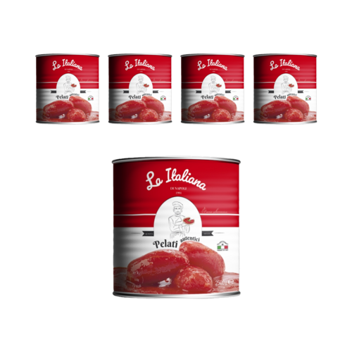 라이탈리아나 나폴리 저칼로리 100% 무설탕 토마토 홀 통조림, 5개, 400g