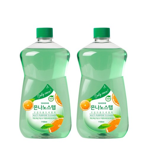 은나노스텝세정제3 [알뜰리필세트] 은나노스텝 시즌3 다용도, 2개, 1.1L