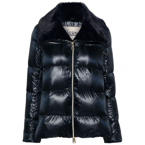 에르노 페이크 퍼 칼라 패딩 재킷