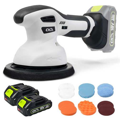 [국내출고] 무선 광택기 풀세트 마끼다호환 차량왁싱 듀얼폴리셔 6인치 배터리포함