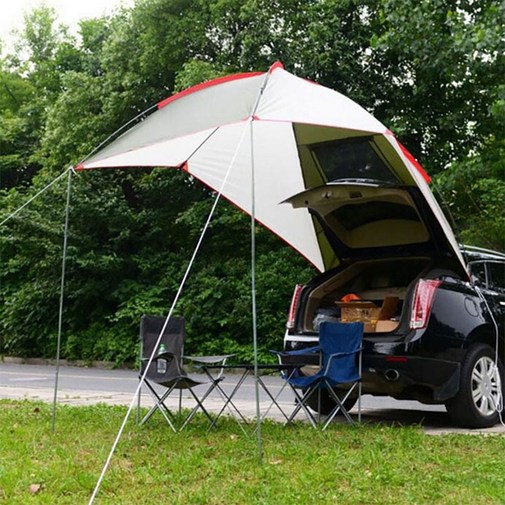 캠핑 차박 차량용 그늘막 어닝 타프 uv차단 방수 eun674PL, 화이트그린