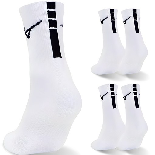 미즈노 남녀공용 플레이 더블 쿠션 미드 스포츠 양말