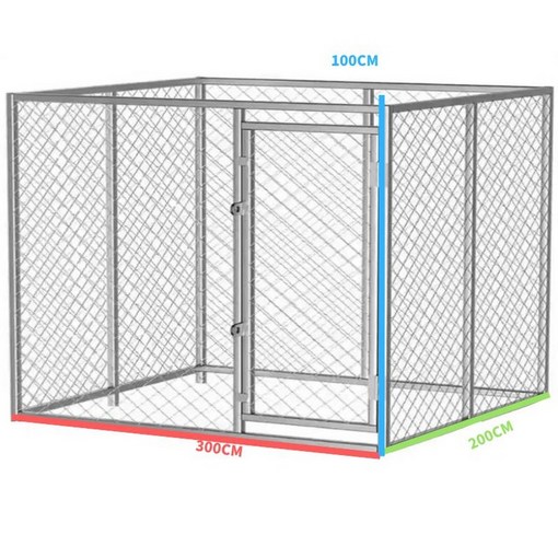 대형견 울타리 펜스 개집 견사 2m 철창 하우스 조립식 철장 초대형
