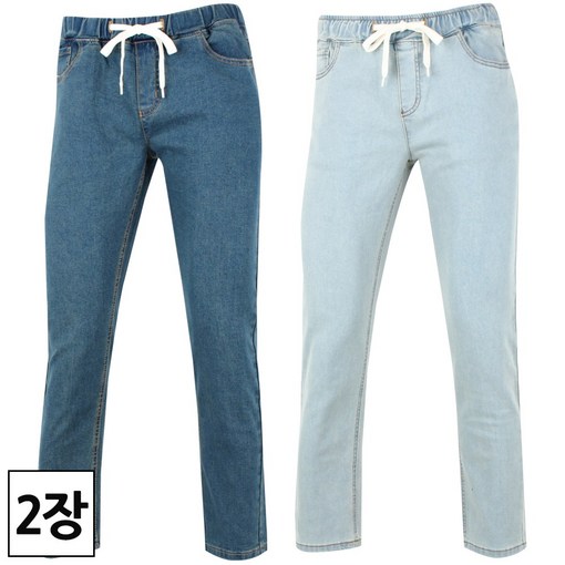2장 더맨월드 봄가을 남자 JIU 쫀득 허리밴딩 청바지입는 순간 편안한 사방스판 내츄럴 워싱 2838인치 M1785