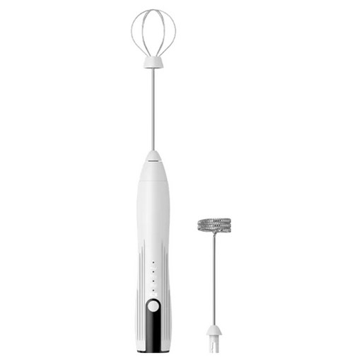 SUNORO 無線電動打奶泡器 附奶泡攪拌頭 + 烘焙攪拌頭, J-16, 白色