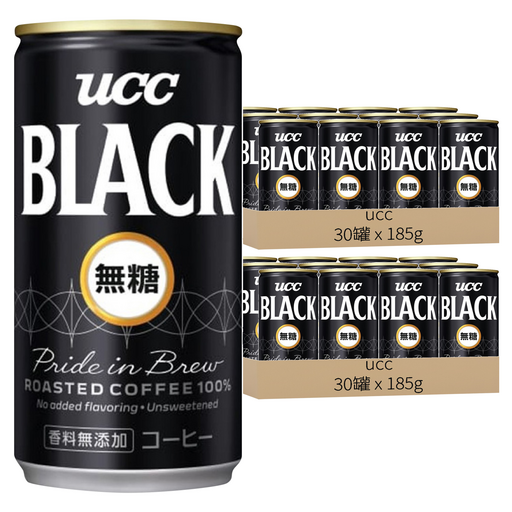 ucc BLACK 無糖黑咖啡飲料, 185g, 60罐