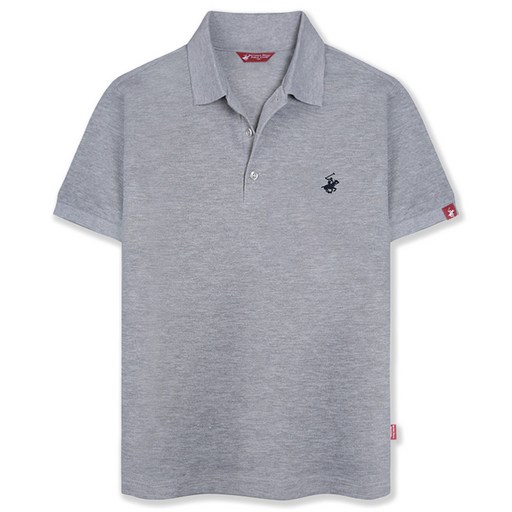 BEVERLY HILLS POLO CLUB 比佛利保羅 男女通用 刺繡 Logo PK 短袖翻領T恤 CPX0T01, 灰色