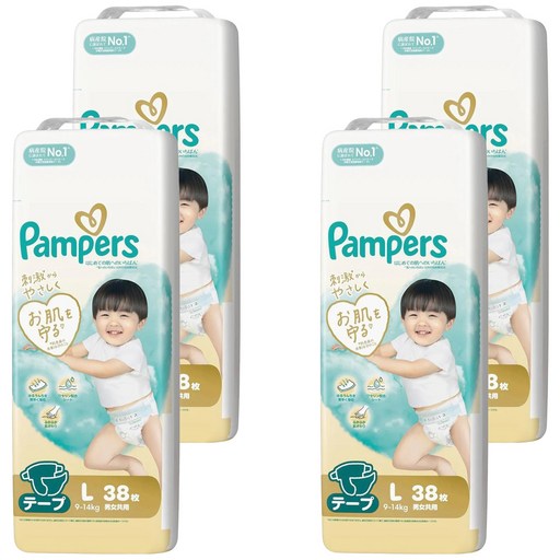 Pampers 幫寶適 日本境內版 黏貼型尿布 9~14kg, L, 152片