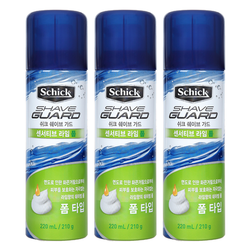 쉬크 쉐이브 가드 센서티브 라임 쉐이빙폼
