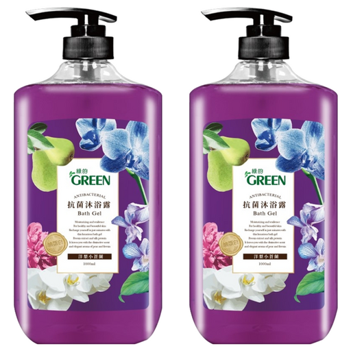 GREEN 綠的 抗菌沐浴露 洋梨小蒼蘭, 2瓶
