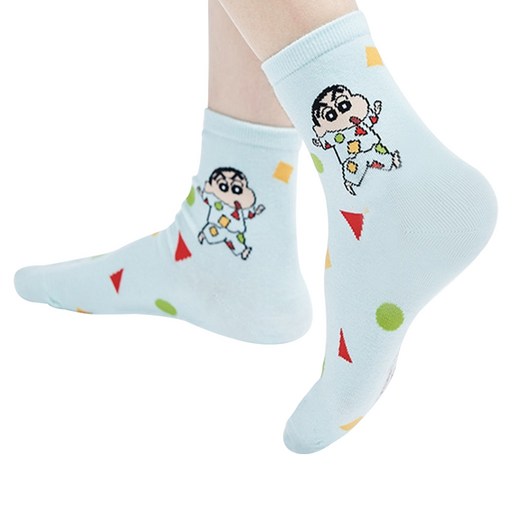 ONEDER 旺達棉品 女童款 蠟筆小新少女襪