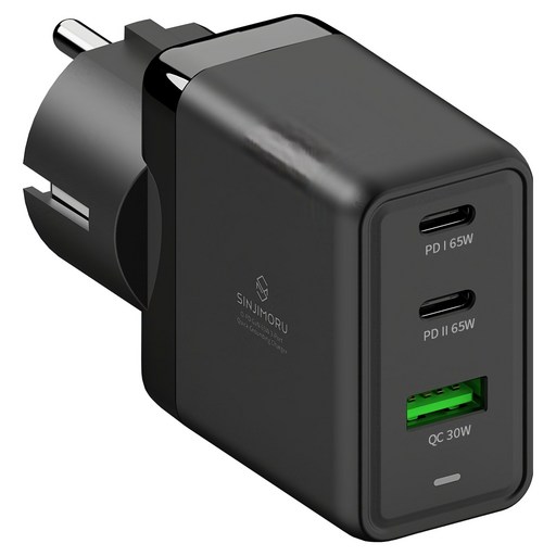 신지모루 O PD GaN 65W 접지 3포트 초고속 충전기 완벽한 고속 충전 솔루션