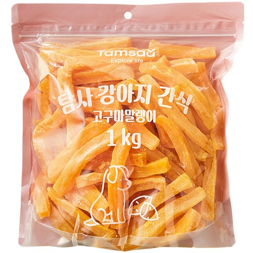 탐사 강아지 고구마말랭이 간식, 1kg, 1개, 고구마 - 반려동물 추천 상품