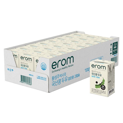 이롬 황성주 박사의 국산콩 두유 검은콩 고칼슘