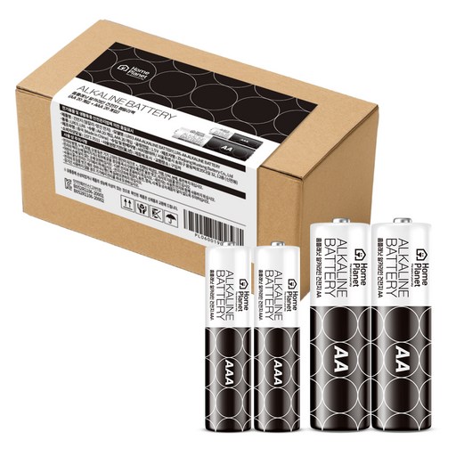 홈플래닛 알카라인 건전지 패밀리팩 AA AAA 필수 아이템