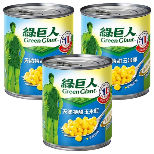 Green Giant 綠巨人 天然特甜玉米粒, 198g, 3罐