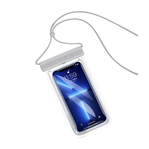 OMG 游泳潛水防水手機袋 IPX8防水等級, 銀灰色, 1個