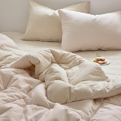 쉬즈홈 국내 제조 라떼 듀얼 극세사 차렵이불