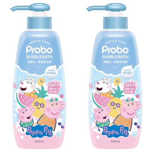 Probo 博寶兒 柔護泡泡露 佩佩豬, 500ml, 2瓶