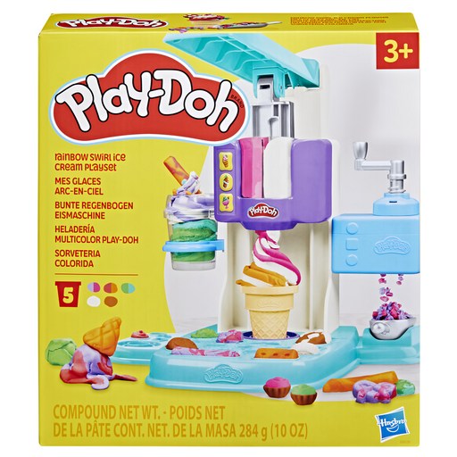 Hasbro 孩之寶 Play-Doh 培樂多 彩虹冰淇淋遊戲組, Multicolor, 284g, 1組