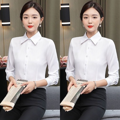 11 여성 슬림핏 스판 셔츠 구김없는 블라우스